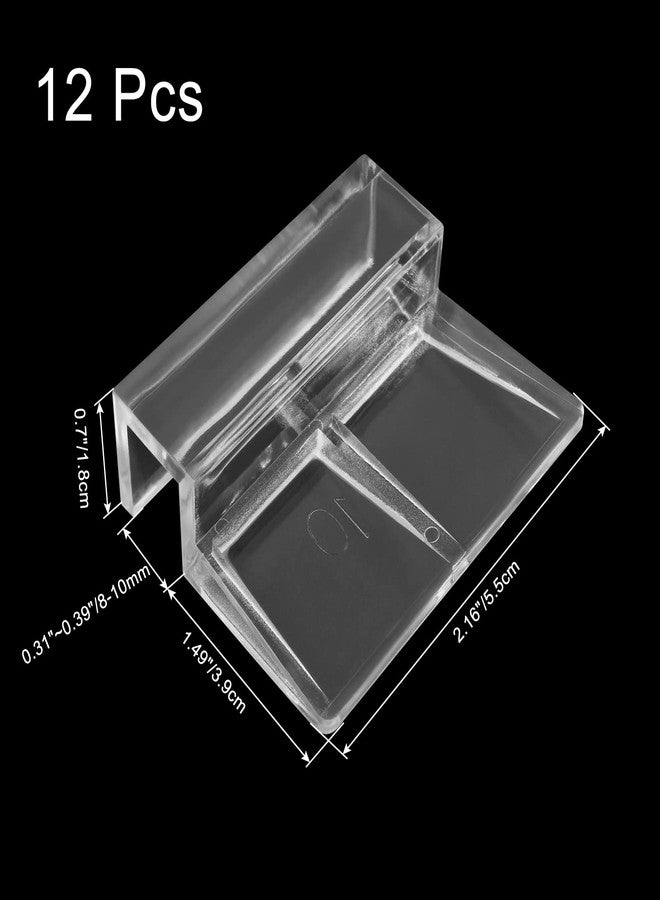 Cionyce 12 Pack Aquarium Lid Clips DIY Aquarium Lid Holder Clear Acrylic Fish Tank Support 10MM Aquarium Glass Holder(10MM) - Image 4